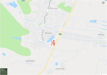 Билборд A в трасах Львова, 6x3  Траса М-06 Київ-Чоп, с.Чишки, правий схема