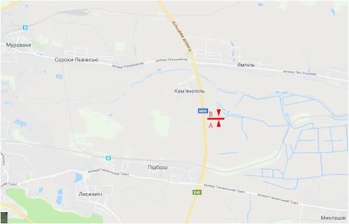 Билборд A на трассах Львовской области, 6x3  Траса М-06 Київ-Чоп, с. Кам'янопіль, АЗС Авіас схема
