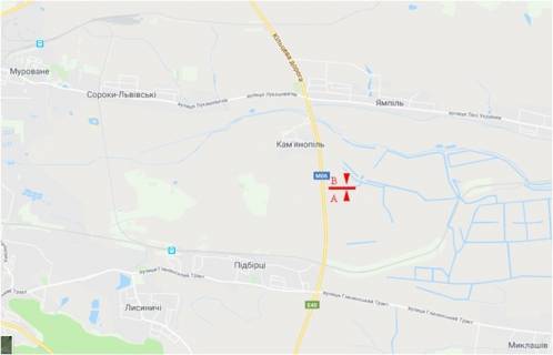 Билборд B на трассах Львовской области, 6x3  Траса М-06 Київ-Чоп, с. Кам'янопіль, АЗС Авіас схема
