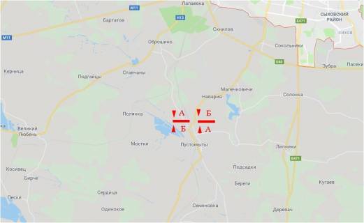Билборд B в Пустомытах, 6x3  Автодорога Львів-Пустомити, в'їзд в м.Пустомити, лівий схема