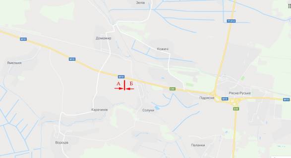 Білборд, Бігборд (Борд)   у Львові Траса Львів-Краковець, с. Солуки, виїзд зі Львова, №2 схема