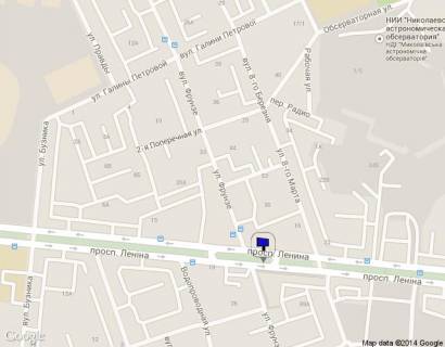 Билборд A в Николаеве, 3*6  Центральний просп. (Леніна просп.) - Шосейна вул. (Фрунзе) схема