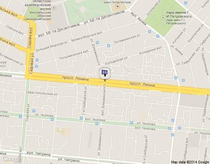 Prismatron, Prism A in Mykolaiv av. Central'nij - st. Dzerzins'kogo - 440028 scheme