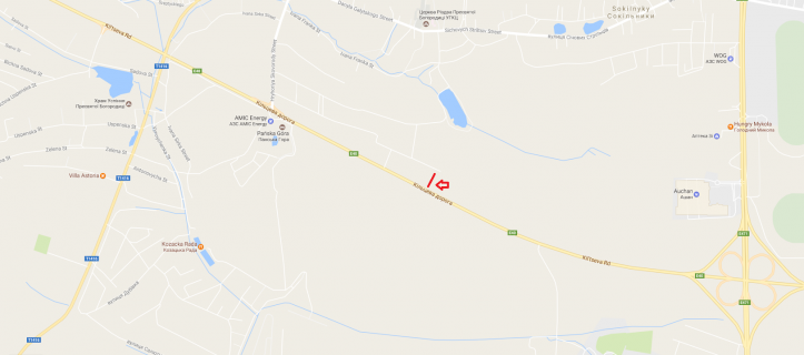 Билборд A в Сокольниках, 3x6  М-10 Західний обхід м. Львова схема