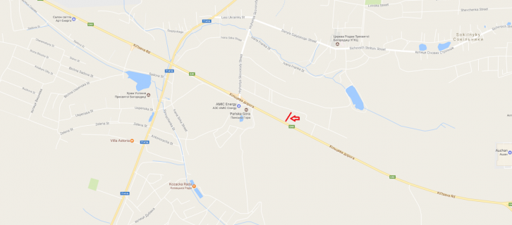 Билборд A в Сокольниках, 3x6  М-10 Західний обхід м. Львова схема