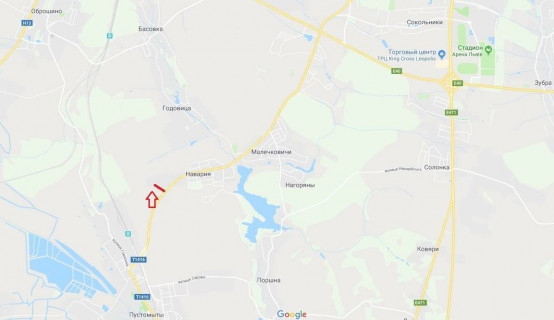 Билборд B в Наварії, 3x6  Т-14-16 Львів-Пустомити-Меденичі схема
