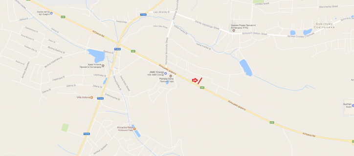 Билборд B в Сокольниках, 3x6  М-10 Західний обхід м. Львова схема