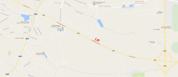Билборд A в Сокольниках, 3x6  М-10 Західний обхід м. Львова схема
