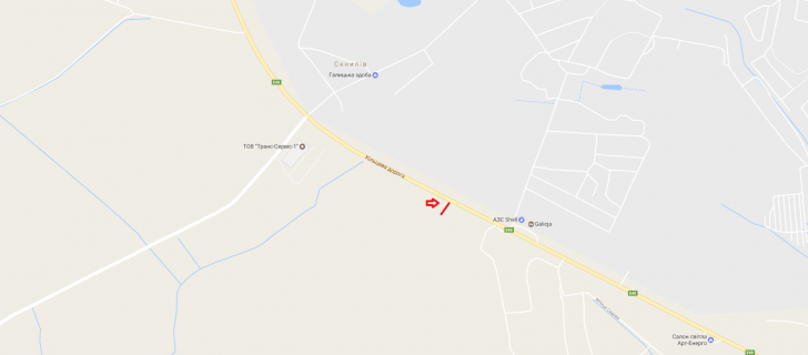 Билборд A в трасах Львова, 3x6  М-10 Західний обхід м. Львова схема