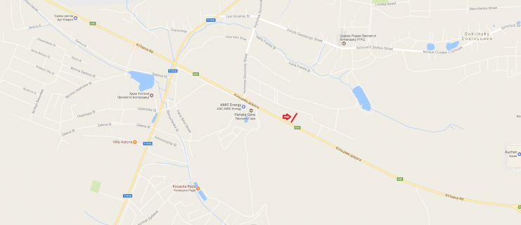 Билборд B в Сокольниках, 3x6  М-10 Західний обхід м. Львова схема