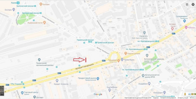 Билборд A в Львове, 3x6  Приміський Вокзал м. Львова в сторону вул. Чернівецької місце №3 схема