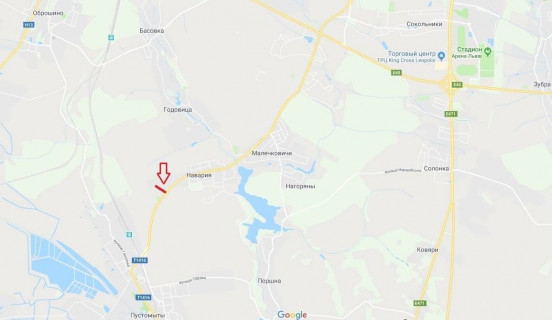 Билборд A в Наварії, 3x6  Т-14-16 Львів-Пустомити-Меденичі схема