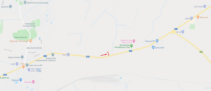 Білборд, Бігборд (Борд)  A у трасах Львіва, 3x6  Н-17 Під'їзд до м.Львів схема