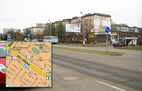 Билборд B в Горишние Плавни (Комсомольск) просп. Героїв Дніпра, 49 (навпроти магазину «АТБ») центральна вулиця фото 3