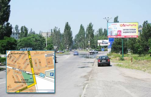 Билборд A в Горишние Плавни (Комсомольск) перехрестя вул. Строна і вул. Гірників (коло біля ПГЗК) фото 1