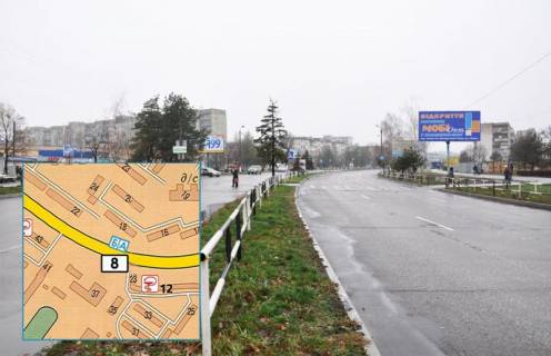 Билборд A в Горишние Плавни (Комсомольск) просп. Героїв Дніпра, 18, (навпроти чорного АТБ) фото 1