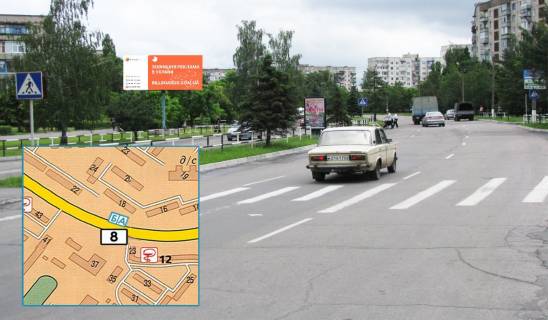Білборд, Бігборд (Борд)  B у Горішні Плавні (Комсомольськ) просп. Героїв Дніпра, 18, (навпроти чорного АТБ) Фото 1