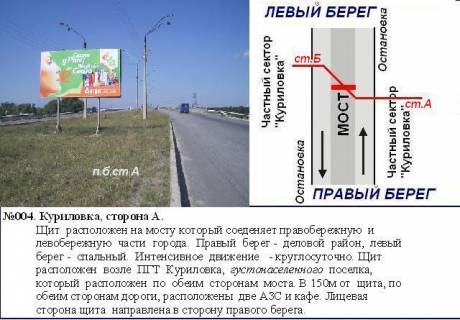 Билборд A в Каменское (Днепродзержинск) мостовий перехід Курилівка, Дніпровський район фото 1