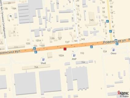 Билборд B в Луцке вул.Рівненська 154 (район візду-виїзду з міста, поворот на МРЕО, біля АЗС, перед Богдан-Авто, Волинь-авто) схема