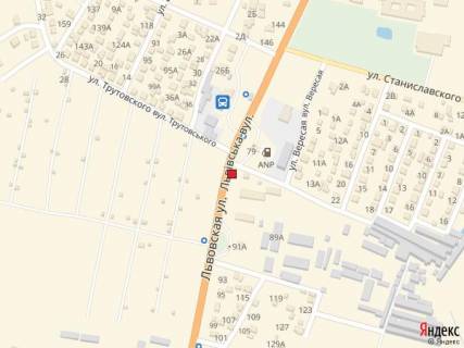Билборд A в Луцке вул. Львівська, 148 (вїзд в місто зі сторона Львова, біля АЗС, навпроти автостанція №2) схема