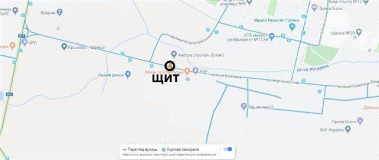 Билборд B в Луцке вул. Окружна (окружна дорога на Дубно, Рівне, біля АЗС, нового ринку) схема