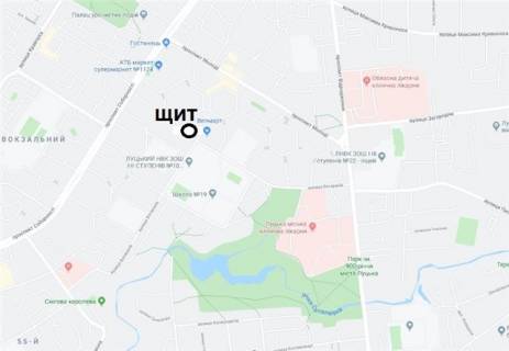 Билборд A в Луцке вул.Ветеранів,6 (супермаркет "Просто Маркет") схема