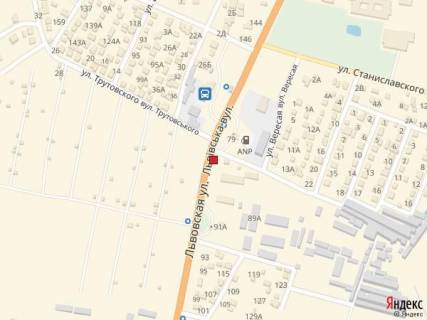 Билборд A в Луцке вул. Львівська, 148 (вїзд в місто зі сторона Львова, біля АЗС, навпроти автостанція №2) схема