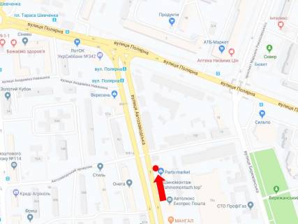 Призма A в Киеве, 3x6  Автозаводська вул., 89а - пров. Автозаводський, на світлофорі, в сторону вул. Полярна, з центру - 184910 схема