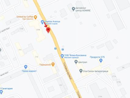 Білборд, Бігборд (Борд)  A у Чернівцях Головна вул., 220в схема