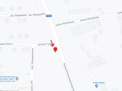 Білборд, Бігборд (Борд)  A у Нікополі, 6х3  на перехресті вул. Електрометалургів та вул. Чалого схема