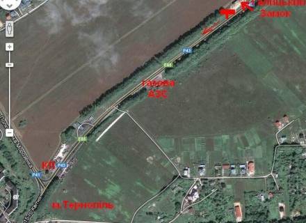 Білборд, Бігборд (Борд)  A у Траса, 3x6  Траса Тернопіль-Кременець, (3), в місто схема