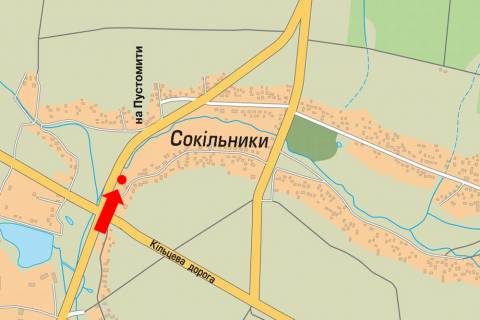 Билборд A в Сокольниках, 3x6  Кульпарківська вул. / Шептицького вул., Сокільники, в центр схема