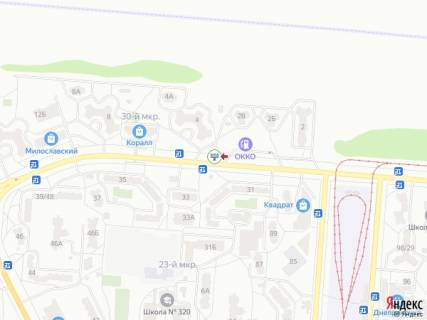 Білборд, Бігборд (Борд)  A у Києві, 6x3  Милославська вул., 2а, (ТЦ "Милославський", ЕКО-маркет), в напрямку вул. Радунській схема