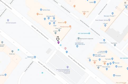 Скроллер A в Днепр (Днепропетровск), 3.14х2.32  просп. Д. Яворницького (просп. К. Маркса), 52, ЦУМ, ТРЦ ПАСАЖ, МАКДОНАЛДС - 230593 схема