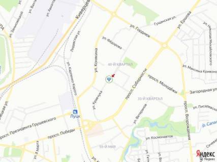 Билборд B в Луцке Кравчука вул. - Воїнів-Інтернаціоналістів вул., в сторону ТЦ "Слон" схема