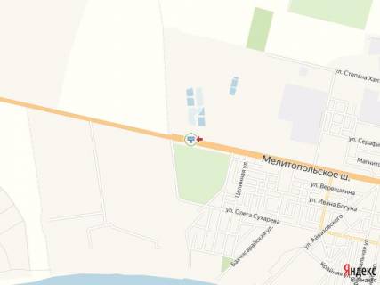 Билборд B в Бердянске Мелитопольское шоссе, выезд из г. Бердянск, 200м к посту ГАИ схема