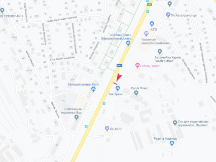 Билборд B в Харькове, 3x6  Мереф'янське шосе, 13, з центру схема