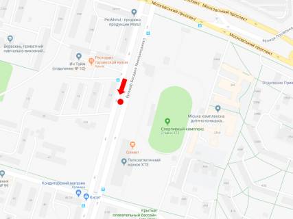 Билборд  в Харькове, 3x6  Хмельницького бул., 10, роздільник, в бік пр. Олександрівського схема