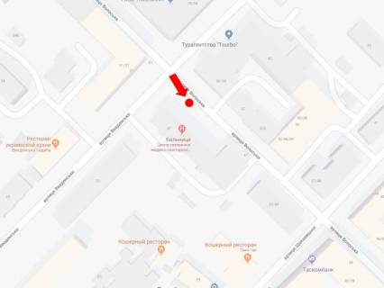 Ситилайт  в Киеве, 1.8x1.2  Волоська вул., 47 - вул. Введенська, біля Поліклініки Подільського р-ну, в сторону Нижнього валу схема