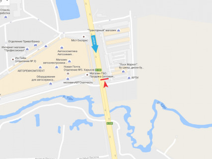 Билборд A в Харькове, 3x6  Окружна дорога, 3, авторинок Лоск, з міста схема