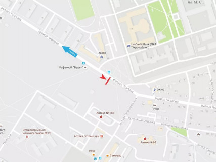 Призма A в Харькове, 3x6  Манька (кол. Чкалова) вул. - Лісопарківська вул., з центру - 666308 схема