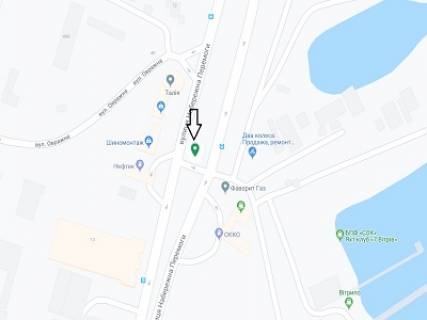 Бэклайт A в Днепр (Днепропетровск) Набережна Перемоги вул., 10, на роздільнику, в сторону Космічної вул. схема