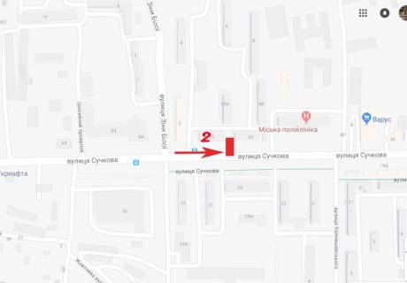 Билборд B в Самар (Новомосковск) Сучкова вул., 52 схема