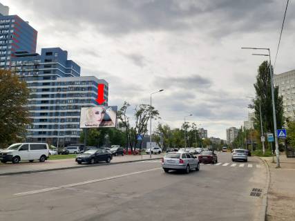 Билборд  в Киеве, 3x6  Сверстюка вул. (кол. Раскової вул.), 25, навпроти, в бік ст. м. "Лівобережна" фото 1