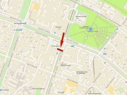 Scrolller, Scroll  in Dnipro (Dnipropetrovsk), 2.3x3.14  Pola av. (kolis. Kirova av.) - Ukrainki (kol. Puskina) av. - 435914 scheme