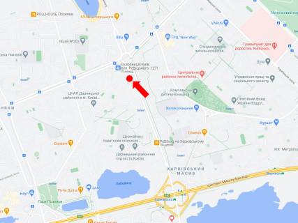 Билборд  в Киеве, 3x6  Ревуцького вул., 18, в бік Ахматової вул. схема
