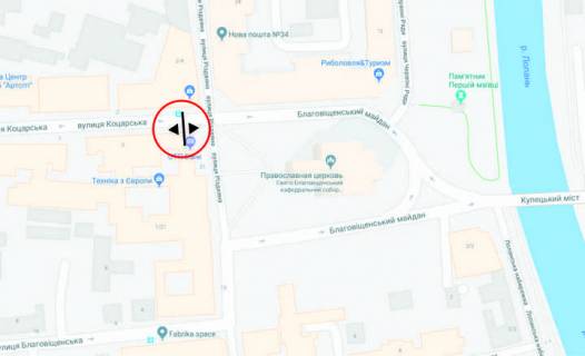 Билборд A в Харькове Коцарська вул. - Різдвяна (Енгельса) вул. схема