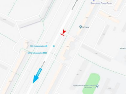 Призма B в Харькове, 3x6  Павлова вул., 144, зупинка "522 мікрорайон", в центр - 666681 схема