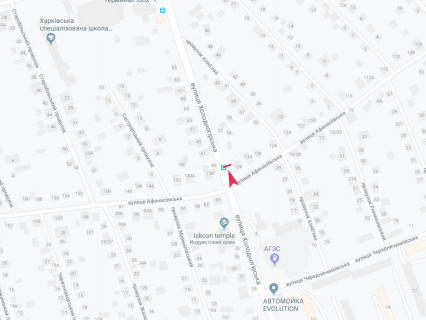 Сiтiлайт A у Харкові, 1.8x1.2  Холодногірська (Єлізарова) вул. - Афанасіївська вул., 136, зупинка "Афанасіївська вул.", з центру схема