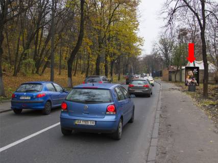 Ситилайт  в Киеве, 1.8x1.2  Паркова дорога вул., 16, ресторан "Dali park", в бік Грушевського вул., Європейської пл. фото 1